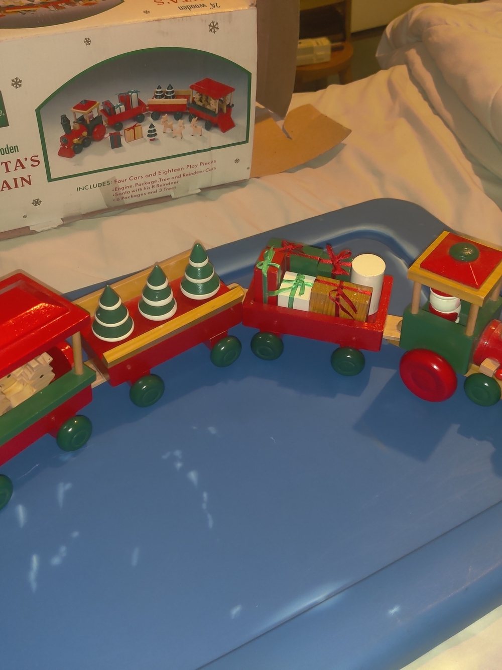 VNTG Christmas Train Set Santas World, 24" Plz See Pics! (Only missing Ribbon!)